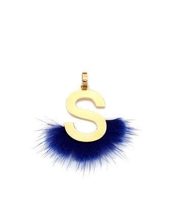 Fendi Mink 'ABClick' Letter 'S' Pendant Charm (FEN328168)